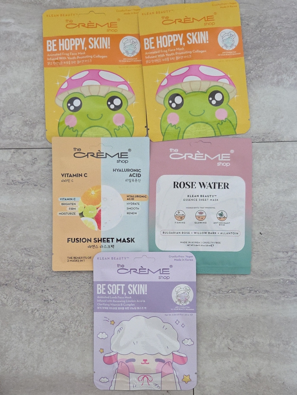 The Creme Shop Variety Face Masks Set Of 5